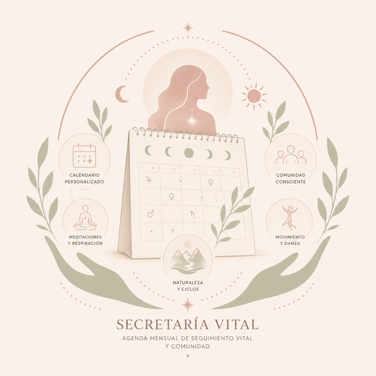 Secretaría Vital – Agenda y acompañamiento mensual de tránsitos, cuerpo y comunidad
